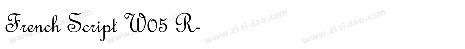 French Script W05 R字体转换